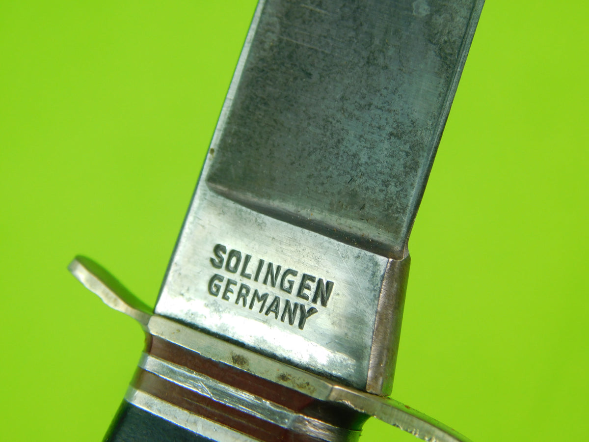 Antique Germany German Solingen Sheriff 3 Arrows in Hand Hunting Knife 