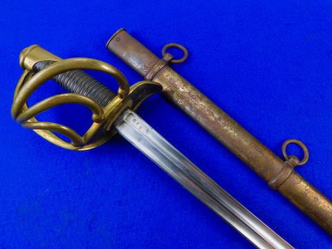 Rare Antique French France Model 1816 Heavy Cavalry Cuirassier Sword w/ Scabbard