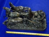 Antique Russian Russia 19 C Evgeny NAPS Large Bronze Troika Sculpture Figurine