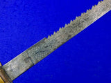 Antique German Germany 19 Century WW1 Model 1871 Saw Back Engraved Dress Dagger