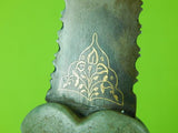 Antique 19 Century Middle East Islamic Jade Stone Horse Head Fighting Knife