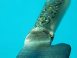 Vintage Argentina Alpaca Silver & Gold Gaucho Bowie Knife w/ Scabbard