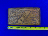 John Ek Personal Handmade Carved Leather Wallet Pouch Pocketbook