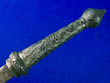 Vintage Antique Old Indonesian Indonesia DHA Short Sword Dagger w/ Scabbard