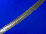 Antique 19 century US Civil War Engraved Blued Cavalry Sword Blade