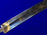 Antique 19 century US Civil War Engraved Blued Cavalry Sword Blade