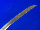 Antique 19 century US Civil War Engraved Blued Cavalry Sword Blade