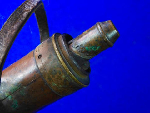 Antique 19th Century Embossed Copper and Brass Gun Powder Flask For Sale at  1stDibs