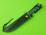 US Custom Made Handmade Gary R. Schiller Large Bowie Fighting Knife & Sheath