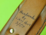 US Custom Made Handmade Lukus Hurt Hunting Knife w/ Sheath