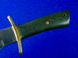 US Custom Made Handmade JOHN CARSON Hunting Fighting Knife w/ Sheath Stone
