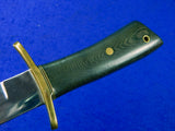 US Custom Made Handmade JOHN CARSON Hunting Fighting Knife w/ Sheath Stone