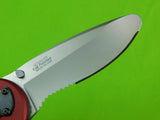 US KERSHAW 1675rdst May06 Red Rescue Blur Serrated Assisted Folding Pocket Knife