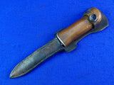 US WW2 Custom Made Handmade Sword Bayonet Blade Theater Fighting Knife with Leather  Sheath