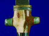 Vintage Antique Old Middle East Janbiya Jambia Dagger Knife Semi Precious Stones