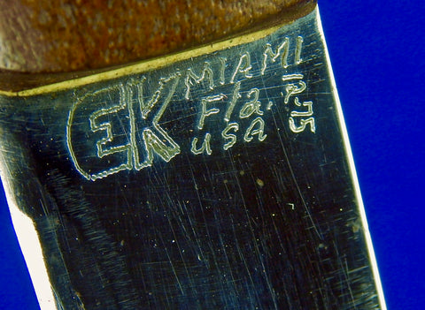Vintage US John EK 1975 Miami FL Commando Fighting Knife Knives w/ She ...