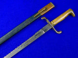 Antique German Germany 19 Century WW1 Model 1871 Saw Back Engraved Dress Dagger